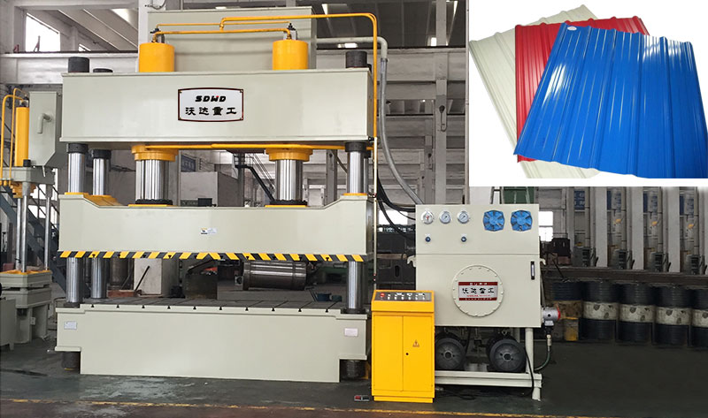 不鏽鋼(gang)雨搭防雨棚成(cheng)型液壓機