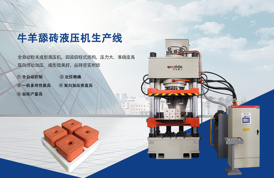 牛羊(yang)舔磚液壓機